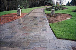 stamped concrete driveway