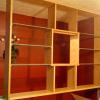 oak and glass shelving unit